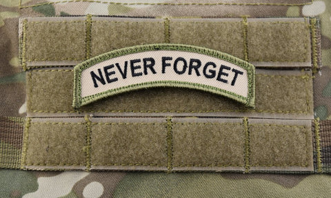 NEVER FORGET TAB MORALE PATCH - Tactical Outfitters