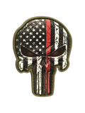 Thin Red Line Patriot Skull PVC Morale Patch - Tactical Outfitters
