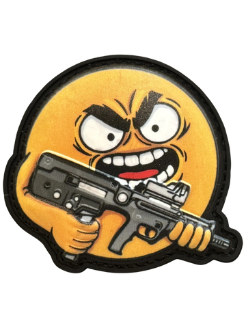 War Face Emoji PVC Morale Patch - Tactical Outfitters