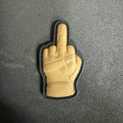 Tactical Glove Middle Finger PVC Morale Patch - Tactical Outfitters