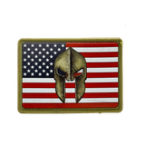 US Flag Spartan PVC Morale Patch - Tactical Outfitters