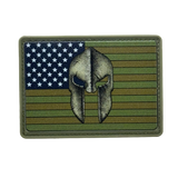 US Flag Spartan PVC Morale Patch - Tactical Outfitters
