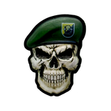 Green Beret Skull PVC Morale Patch - Tactical Outfitters