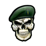 Green Beret Skull PVC Morale Patch - Tactical Outfitters