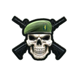 Green Beret Skull V2 PVC Morale Patch - Tactical Outfitters