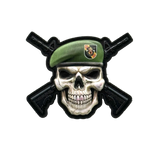 Green Beret Skull V2 PVC Morale Patch - Tactical Outfitters