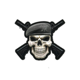 Green Beret Skull V2 PVC Morale Patch - Tactical Outfitters