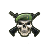 Green Beret Skull V2 PVC Morale Patch - Tactical Outfitters