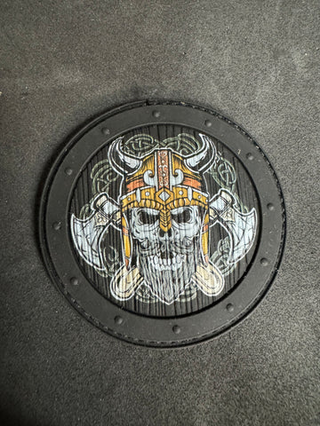 Viking Warrior Skull Shield PVC Morale Patch - Tactical Outfitters