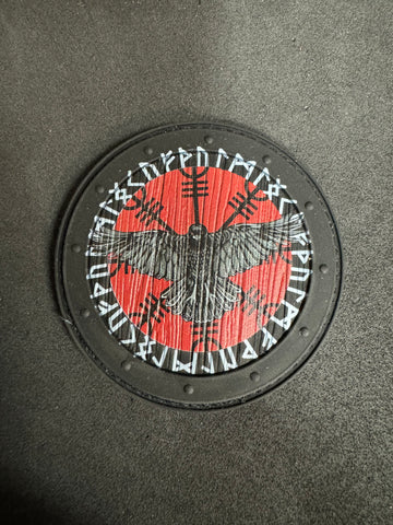 Viking Warrior Crow Shield PVC Morale Patch