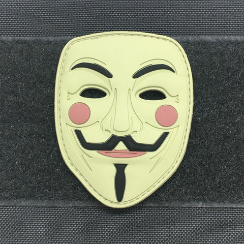 GUY FAWKES MASK 3D PVC MORALE PATCH - Tactical Outfitters