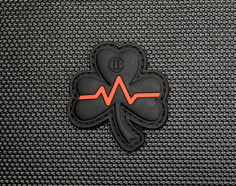 THIN RED EKG LINE CLOVER PVC MORALE PATCH - Tactical Outfitters