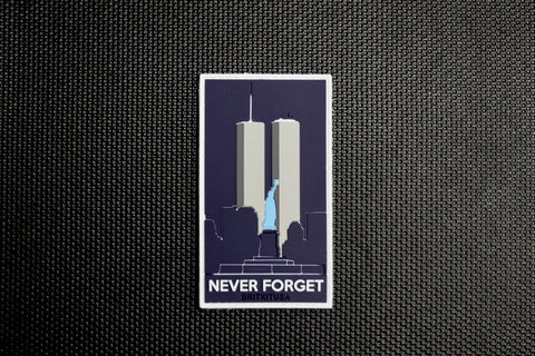 NEVER FORGET 9/11 PVC MORALE PATCH - Tactical Outfitters