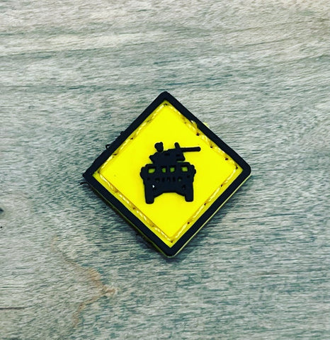 CAUTION PVC CAT EYE MORALE PATCH - Tactical Outfitters