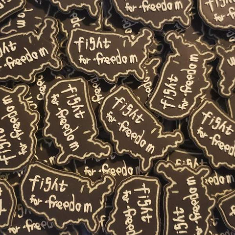 USA Fight for Freedom PVC GITD Morale Patch - Tactical Outfitters