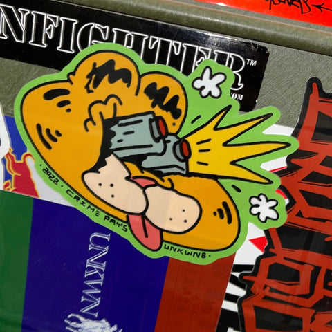 Crime Pays Marv Garf Sticker - Tactical Outfitters