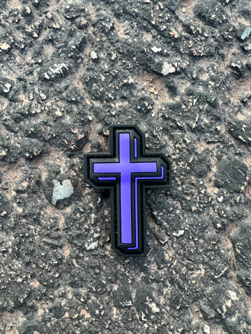 Purple Cross PVC Morale Patch - Tactical Outfitters