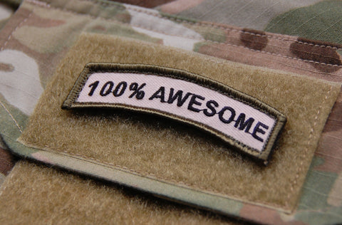 100% AWESOME MORALE PATCH TAB - Tactical Outfitters