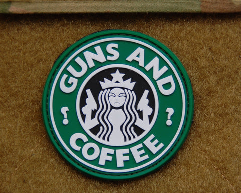 GUNS AND COFFEE PVC MORALE PATCH - Tactical Outfitters