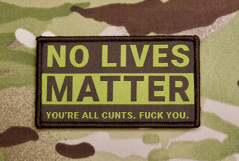 SUBDUED NO LIVES MATTER WOVEN MORALE PATCH - Tactical Outfitters