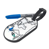 ADRIFT VENTURE WORLD TRAVEL TRACKER MAP GITD PVC LUGGAGE TAG - Tactical Outfitters