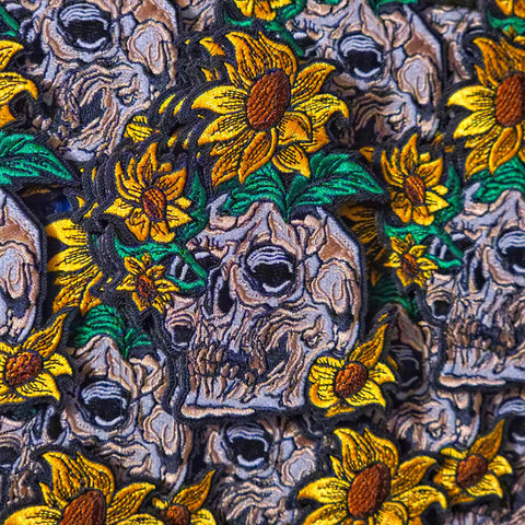 Sunflower Skull Morale Patch - Tactical Outfitters