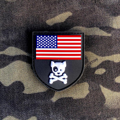 American Crossbones Mini PVC Morale Patch - Tactical Outfitters