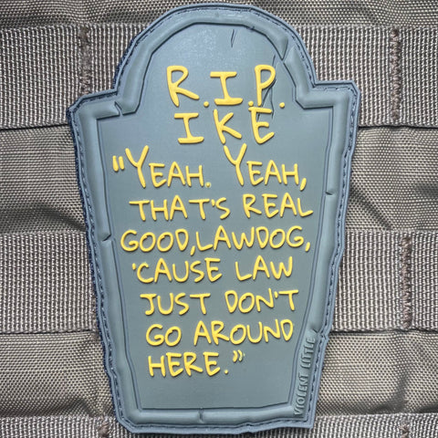 Ike Lawdog Tombstone PVC Morale Patch - Tactical Outfitters