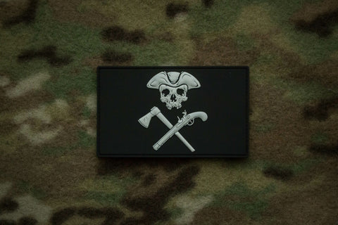 Jolly Roger PVC Black Morale Patch - Tactical Outfitters