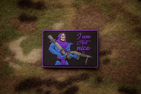I AM NOT NICE PATCH - SKELETOR - PVC MORALE PATCH - Tactical Outfitters