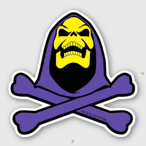 SKELETOR CROSSBONES STICKER - Tactical Outfitters