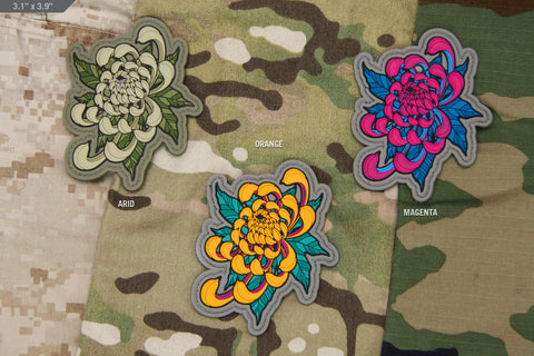 Chrysanthemum Tattoo 1 PVC Morale Patch - Tactical Outfitters