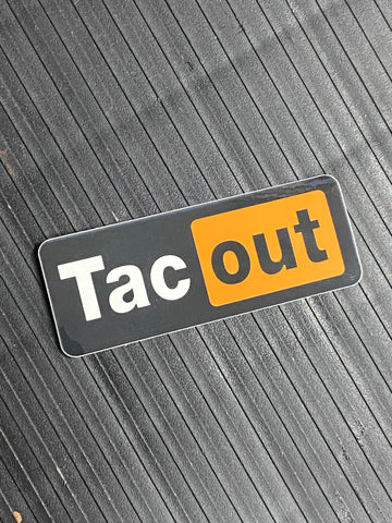 Tac out Hub Style Sticker - Tactical Outfitters