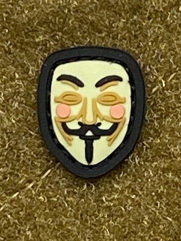 GUY FAWKES MASK PVC CAT EYE MORALE PATCH - Tactical Outfitters