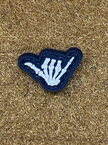 Skeleton Shaka PVC Cat Eye Morale Patch - Tactical Outfitters