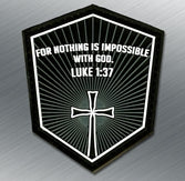 LUKE 1:37 PVC MORALE PATCH - Tactical Outfitters