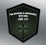 LUKE 1:37 PVC MORALE PATCH - Tactical Outfitters