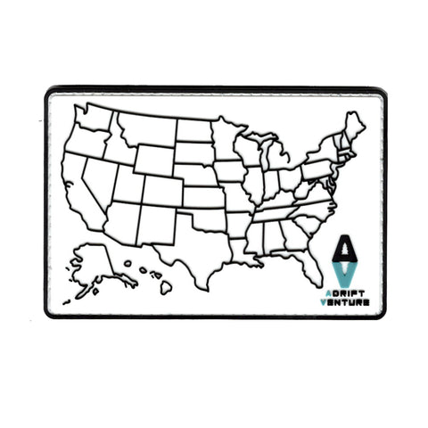 ADRIFT VENTURE US TRAVEL TRACKER MAP PVC MORALE PATCH - Tactical Outfitters