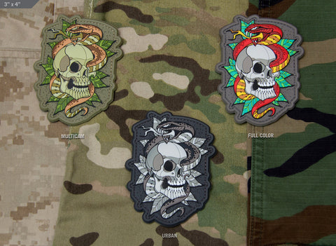 SKULL SNAKE 2 MORALE PATCH - Tactical Outfitters
