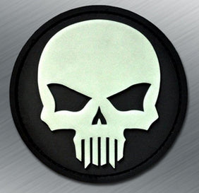 SKULL GITD PVC MORALE PATCH - Tactical Outfitters